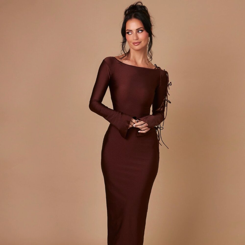 Choco Brown Silhouette Dress